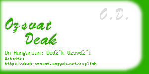 ozsvat deak business card